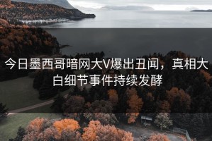 今日墨西哥暗网大V爆出丑闻，真相大白细节事件持续发酵