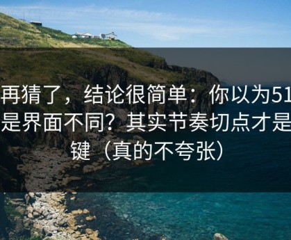别再猜了，结论很简单：你以为51网只是界面不同？其实节奏切点才是关键（真的不夸张）