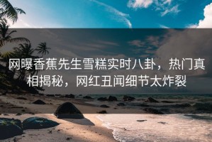 网曝香蕉先生雪糕实时八卦，热门真相揭秘，网红丑闻细节太炸裂