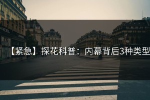 【紧急】探花科普：内幕背后3种类型